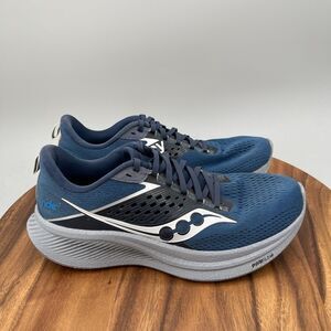 Saucony Ride 17 Shoes Mens Size 9.5 Blue Running Comfort Walking Gym Sneakers